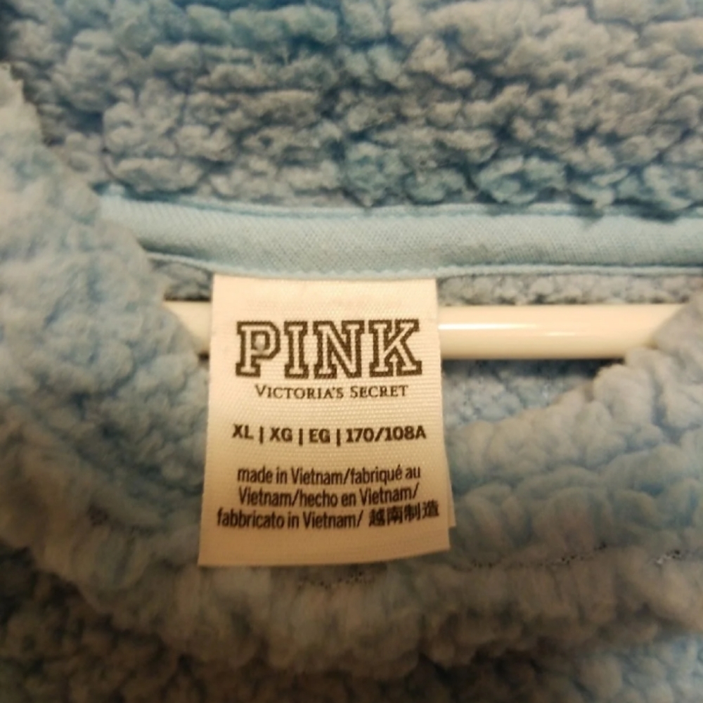 PINK Cloud Blue Sherpa Teddy